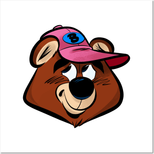 Bashful Bear (Pink cap) Posters and Art